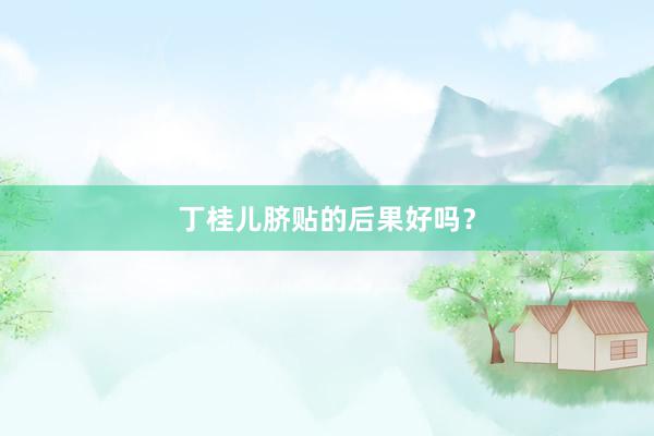丁桂儿脐贴的后果好吗？